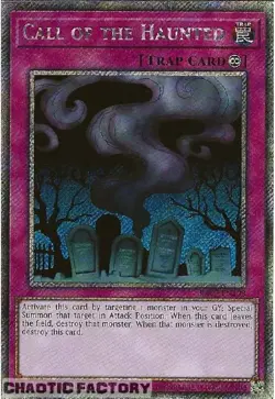YUGIOH RA03-EN108 Call of the haunted Platinum Secret Rare 1st Edition NM - Image 1