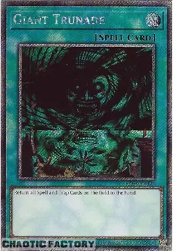 YUGIOH RA03-EN097 Giant Trunade Platinum Secret Rare 1st Edition NM - Image 1