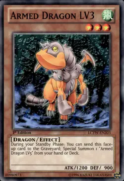 Armed Dragon LV3 - 1st Edition LCYW-EN203 - LP - YuGiOh - Image 1
