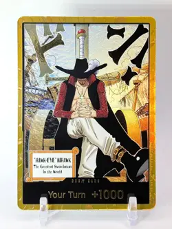 DON!! Card Dracule Mihawk Gold One Piece OP14 The Azure Sea's Seven NM - Image 1