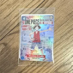 Bandai Namco One Piece CCG Monkey D. Luffy US Voyage Promo Holo 5000 Power - Image 1
