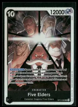 Five Elders 2025 One Piece Carrying On His Will Holo NM SR OP13 082 - Image 1
