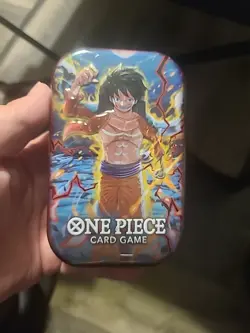 One Piece Card Game Tin Pack Vol. 1 Luffy Sealed New Bandai English - Image 1