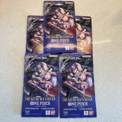 One Piece OP14-EB04 The Azure Sea's Seven Booster Pack - 5 Pack Lot - Image 1