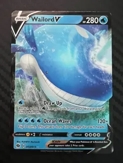 Pokemon TCG Wailord V 013/073 Champions Path Holo Ultra Rare NM - Image 1