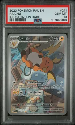 2023 POKEMON PAL EN-PALDEA EVOLVED ILLUSTRATION RARE #211 RAICHU PSA 10 - Image 1