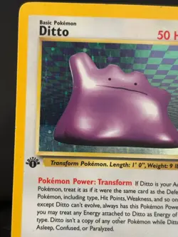 Ditto 3/62 1st Edition Holo Rare Fossil Vintage Pokemon TCG Card - Image 4