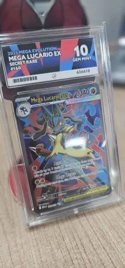 Mega Lucario Ex Gem Mint Ace 10 160/132 Secret Rare Pokemon Card - Image 1