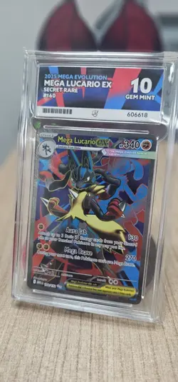Mega Lucario Ex Gem Mint Ace 10 160/132 Secret Rare Pokemon Card - Image 2