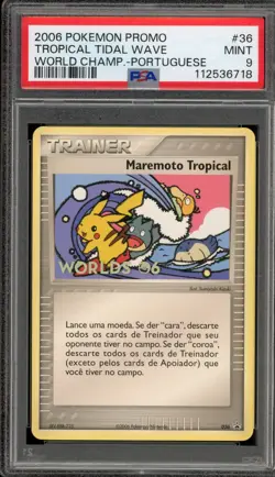 Pokemon Tropical Tidal Wave 2006 World Championships PORTUGUESE Promo #36 PSA 9 - Image 1