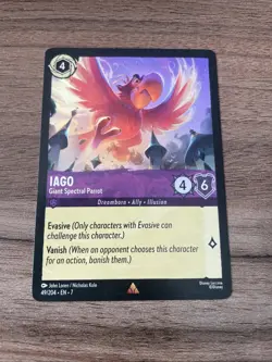 Disney Lorcana Iago-Giant Spectral Parrot Aladdin Character 49/204 - Image 1