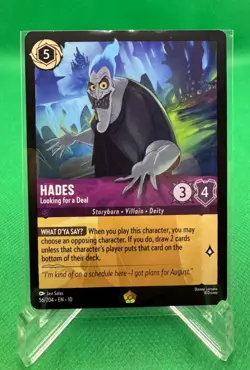 Disney Lorcana HADES LOOKING FOR A DEAL Legendary Whispers In The Well - Image 1