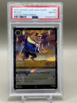 2025 Disney Lorcana Beast Collection Quest Parks Promo Graded PSA 8 - Image 1
