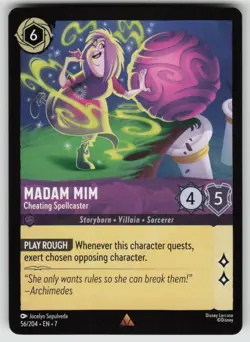 Madam Mim - Cheating Spellcaster Rare Archazia's Island 56/204 Disney Lorcana - Image 1