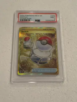 PSA 9 Switch 206/165 151 Hyper Rare Gold Holo Pokemon Card - Mint - Image 3
