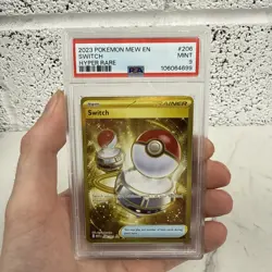 PSA 9 Switch 206/165 151 Hyper Rare Gold Holo Pokemon Card - Mint - Image 1