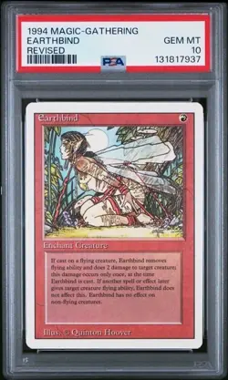 1994 Magic Gathering EARTHBIND Revised Edition, PSA 10 GEM MINT! NEW SLAB! - Image 1