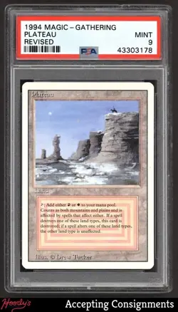 1994 Magic: The Gathering Revised Edition Plateau R PSA 9 MINT - Image 1