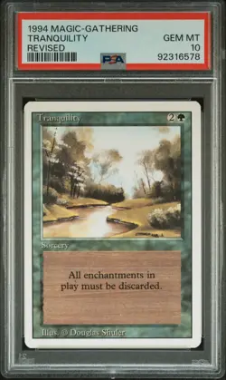 MTG Magic Revised PSA 10 Tranquility 1994 Gem Mint - Image 1