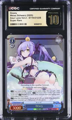 Weiss Schwarz GRADED Dewey E122S Azur Lane SR PRISTINE 10 - Image 1