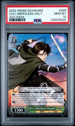 Weiss Schwarz Levi: Merciless Assault AOT/SX04-026 RR - PSA 10 - Image 3