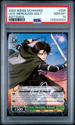 Weiss Schwarz Levi: Merciless Assault AOT/SX04-026 RR - PSA 10 - Image 4