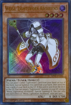 Weiss, Lightsworn Archfiend - MP25-EN186 - Ultra Rare - NM/M - Image 1