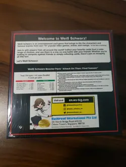 Attack On Titan: Final Season Weiss Schwarz TCG Booster Box Sealed 8885009406884 - Image 2