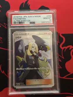 Pokemon Cynthia Ultra Shiny GX Japanese Full Art #153 PSA 10 Gem Mint - Image 1
