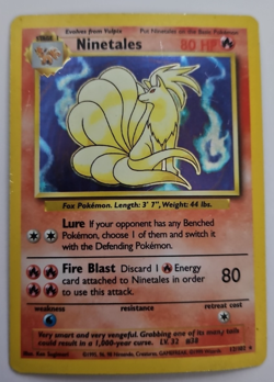 Pokemon TCG Ninetales 12/102 Base Set Holo Rare MP Condition - Image 1