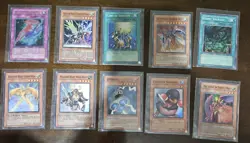 Vintage Yugioh 10 Card Lot - All Holos - Fair to Heavily played - Image 1