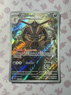 Kingambit 220/198 Pokemon Scarlet & Violet Base Set Illustration Rare NM - Image 1