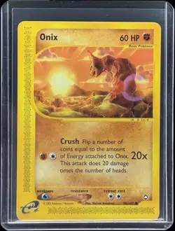 Onix 98/147 Aquapolis 2002 Pokemon Card TCG Vintage E-Reader Non-Holo Near Mint - Image 1
