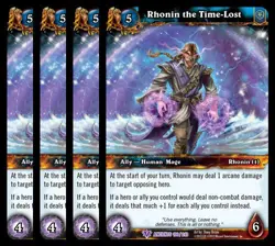 4x Rhonin the Time-Lost War of Ancients Epic 106 World Warcraft WoW TCG Card - Image 1