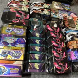 Pokemon TCG Assorted Empty Storage Tins Lot Of 33 2011 to 2024 No Cards *EMPTY - Image 2