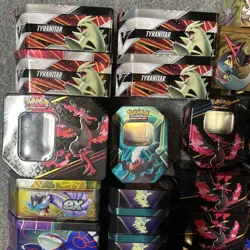 Pokemon TCG Assorted Empty Storage Tins Lot Of 33 2011 to 2024 No Cards *EMPTY - Image 4