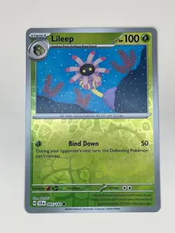 Pokemon TCG Card Lileep 005/142 S&V Stellar Crown Common Reverse Holo - Image 1