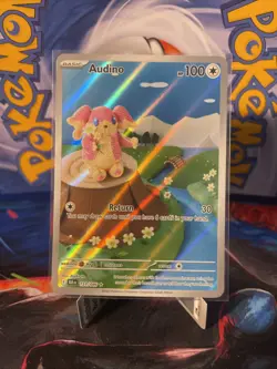 Pokemon TCG Audino 2025 Holo Black Bolt Illustration Rare Card 151/086 - Image 1