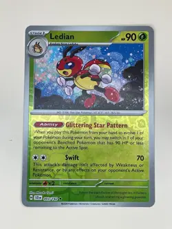 Pokemon TCG Card Ledian 003/142 S&V Stellar Crown Rare Reverse Holo - Image 1