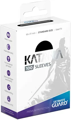 Ultimate Guard Katana Card Sleeves - Standard Size 100ct - Black 4260250073810 - Image 2