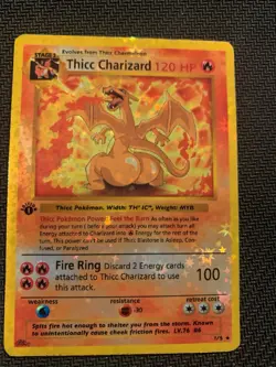 Thicc Charizard (Alternative Custom Art ) Holografic Card - Image 1