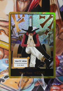 DON!! Card (Dracule Mihawk) (Gold) The Azure Sea's Seven Foil One Piece TCG OP14 - Image 1