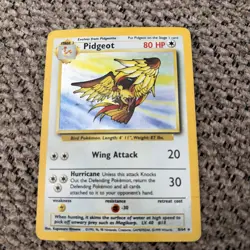 NO SYMBOL ERROR Pidgeot 8/64 Jungle 1999 Holo Rare WOTC Pokemon Card TCG - Image 1