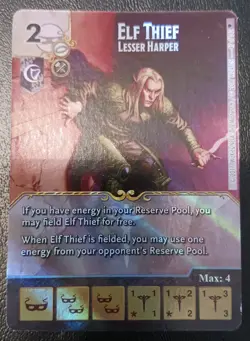 Dice Masters - Elf Thief - Lesser Harper - foil event prize card - Image 1