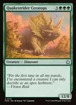 Quakestrider Ceratops - Foundations #0110 MTG Magic The Gathering - Image 1