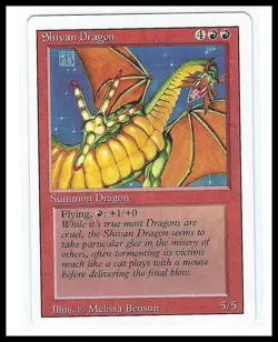 Shivan Dragon Magic the Gathering Revised (3rd) Edition NM - Image 1