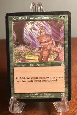 MTG Rofellos, Llanowar Emissary, Moderate Play, English Urza's Destiny MP Magic - Image 1