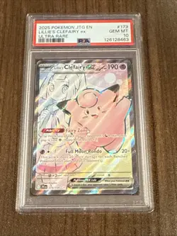 2025 POKEMON JTG EN-JOURNEY TOGETHER ULTRA RARE #173 LILLIE'S CLEFAIRY EX PSA 10 - Image 1