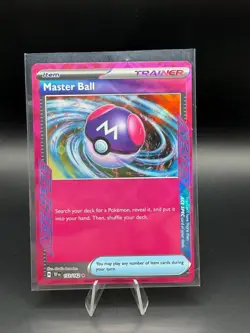 Pokemon TCG Master Ball 153/162 Sv05: Temporal Forces Holo Pack Fresh NM+ - Image 1