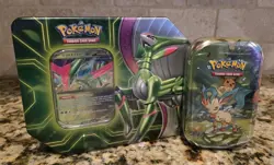 Pokemon Paradox Clash Tin Iron Leaves & Prismatic Evolutions Mini Tin - Sealed - Image 1